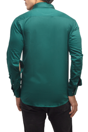 bottle green shirt 