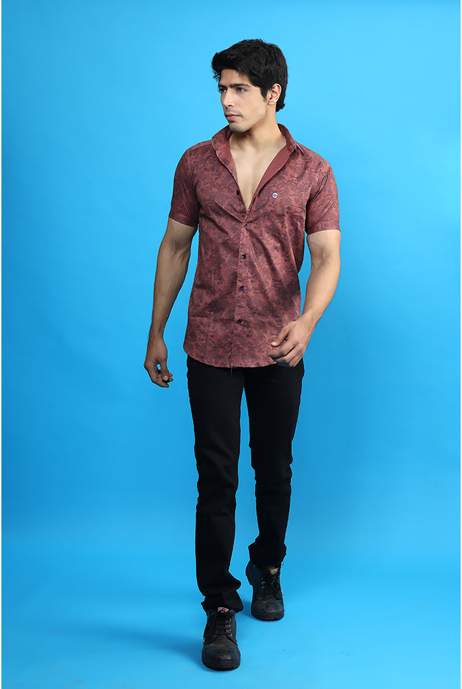 printed half sleeve shirt