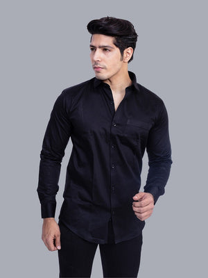 black formal shirt