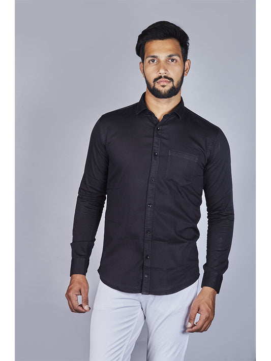 black formal shirt