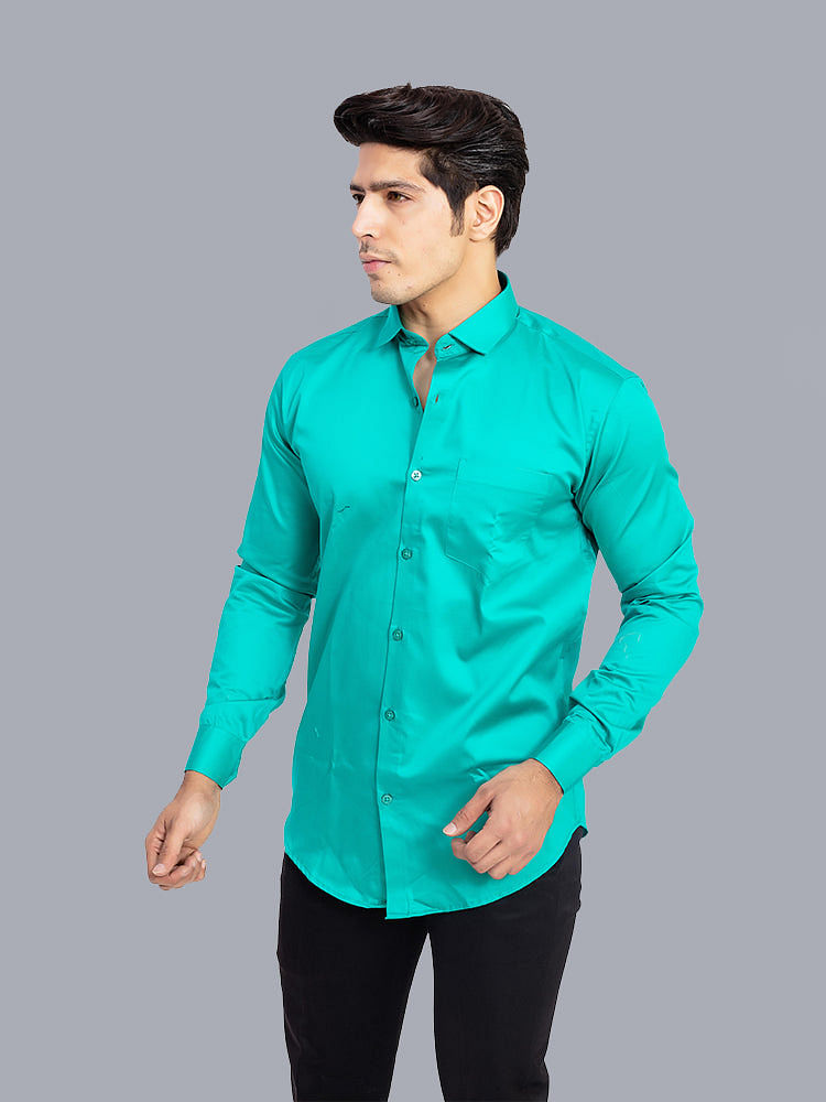 turquoise color shirt