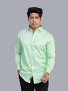 Mint Green Plain Shirt Made With Premium Giza Cotton