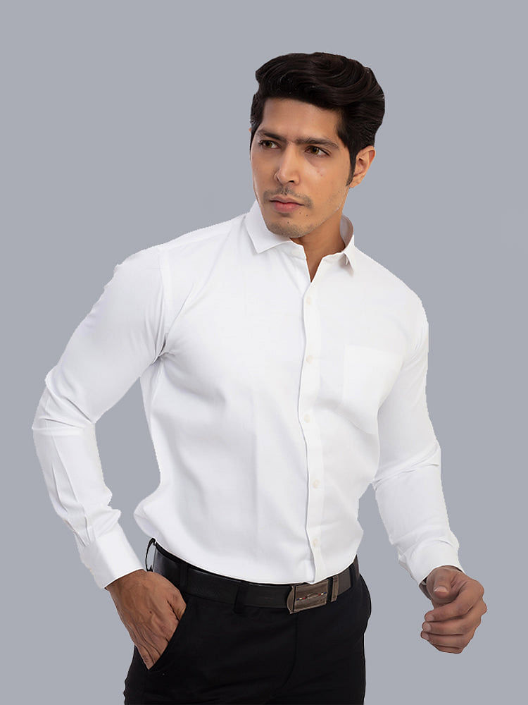 white formal shirt for men