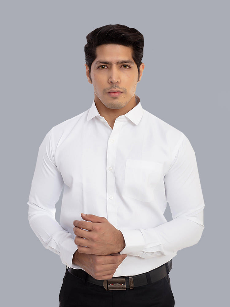 white formal shirt for men