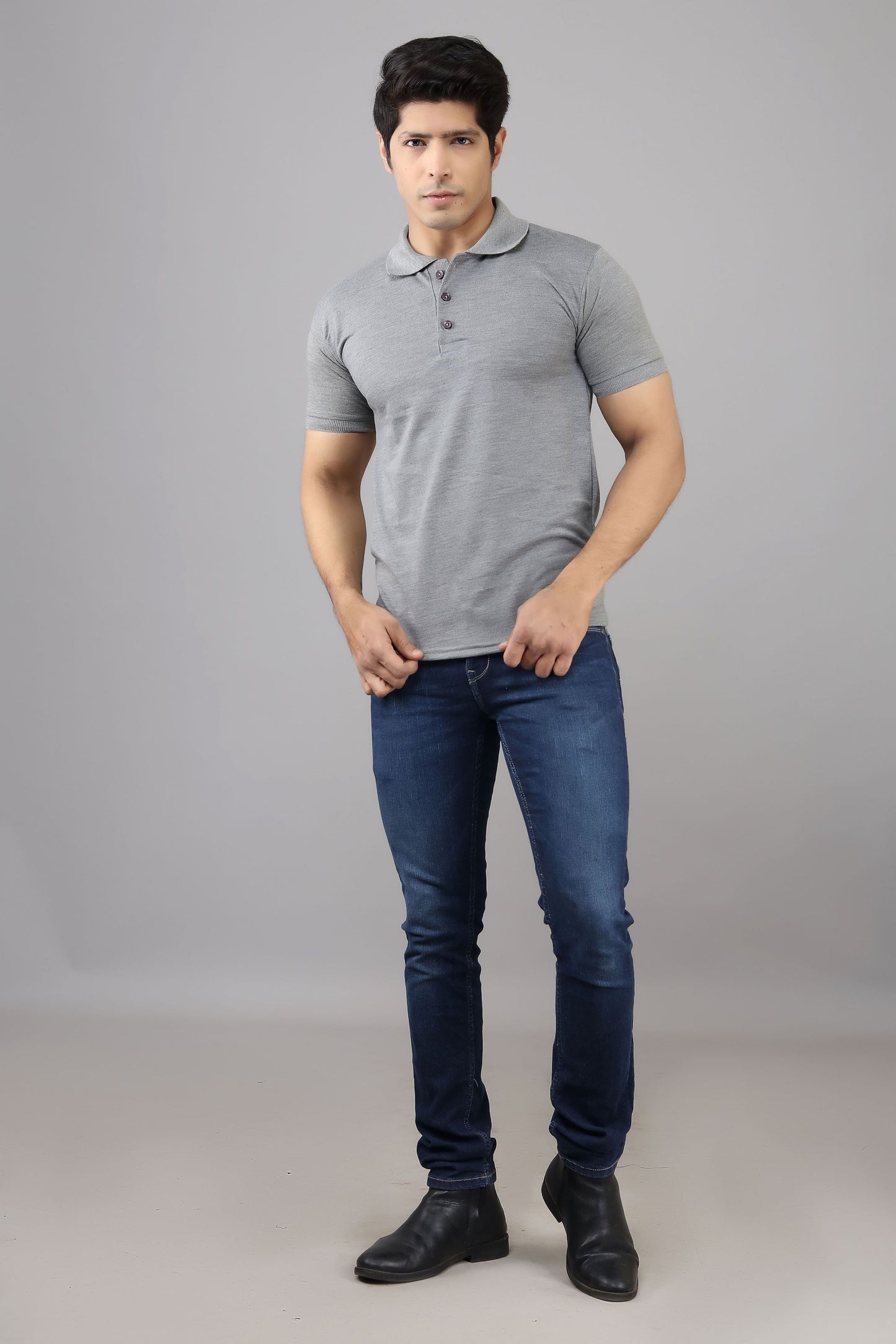 mens t shirt with collar and pocket